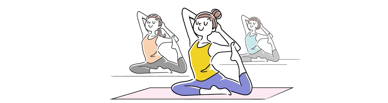 イラスト wellness ウェルネス ヨガ